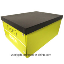 Multipurpose Custom Logo Printing Paper Cardboard Foldable Storage Box with Metal Button